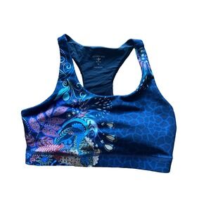 Johnny Was Seabrock Bee Active Racerback Sports Bra Tank Top Women's Size M